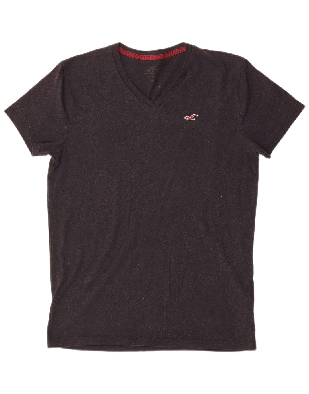 Hollister Herren-T-Shirt-Oberteil aus mittelgrauer Baumwolle