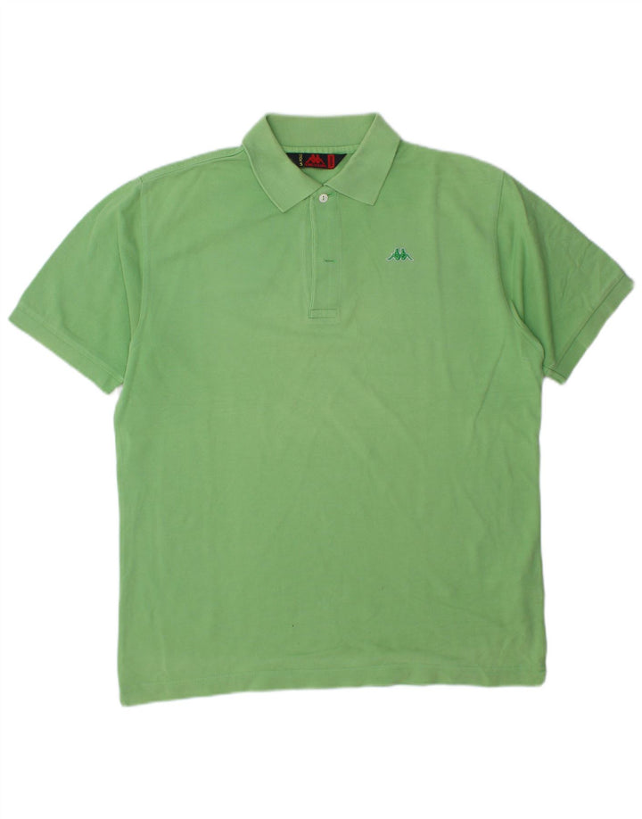 Kappa Herren-Poloshirt aus mittelgrüner Baumwolle