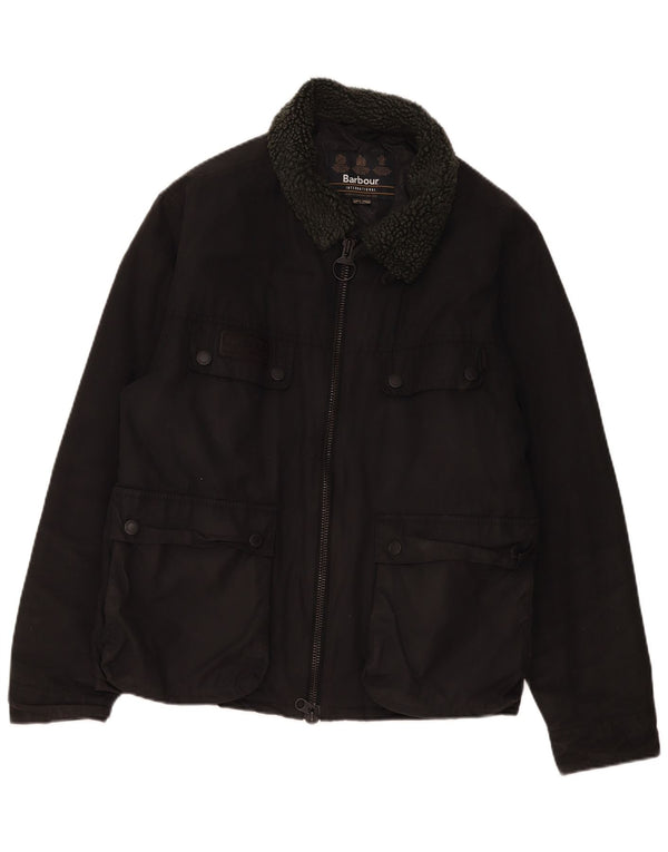 Barbour Herren Sherpa Utility Jacke UK 44 2XL Schwarz Baumwolle