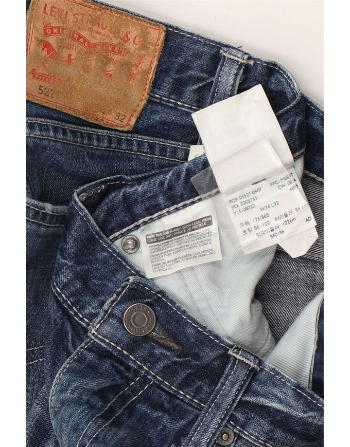 Levi's Herren 527 Bootcut Jeans W34 L32 Blaue Baumwolle