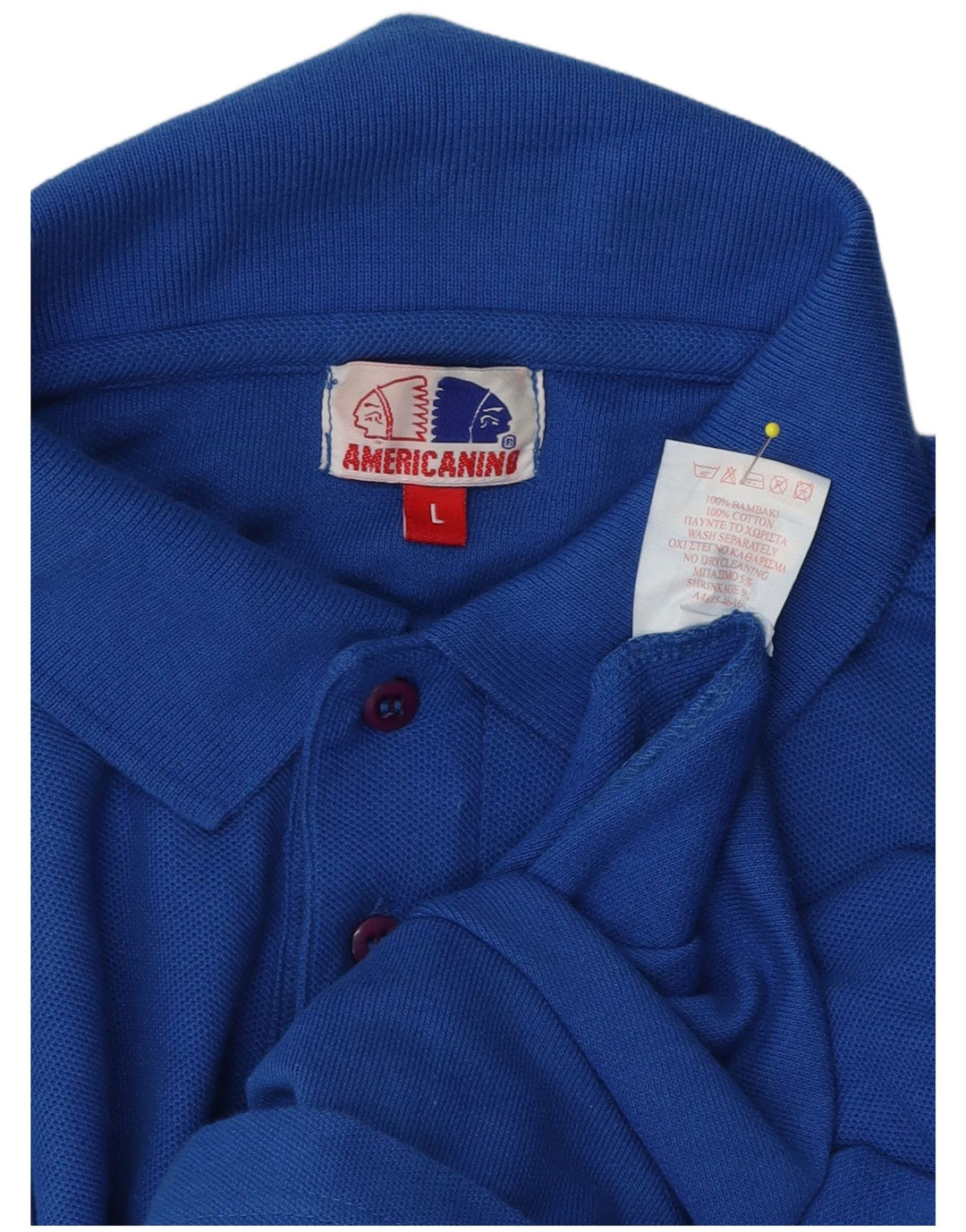 Americanino Herren-Poloshirt, große blaue Baumwolle