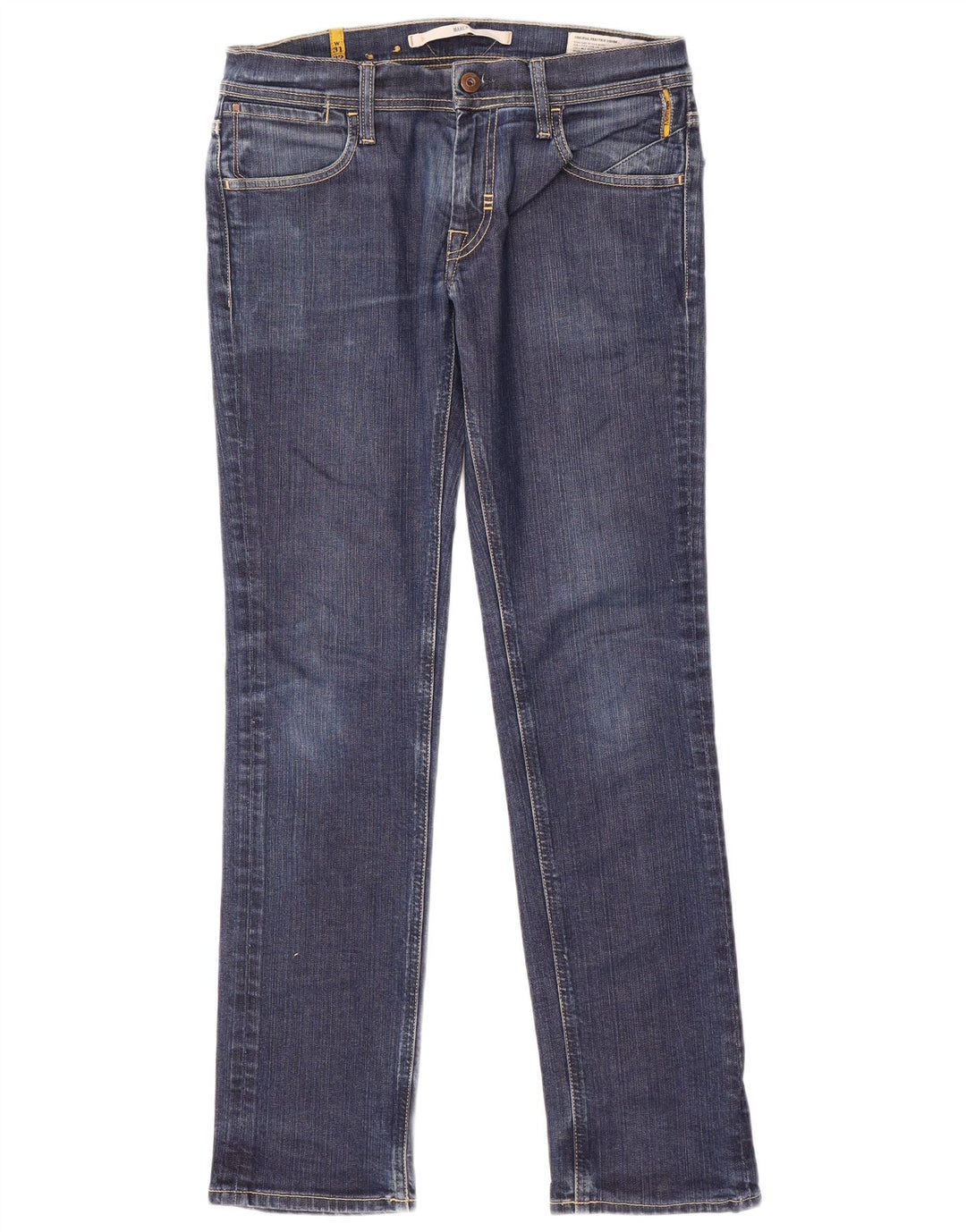 MELTIN' POT Damen Maner Low Waist Skinny Jeans W31 L32 Blaue Baumwolle