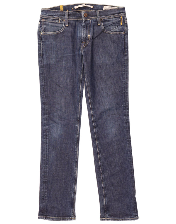 MELTIN' POT Damen Maner Low Waist Skinny Jeans W31 L32 Blaue Baumwolle