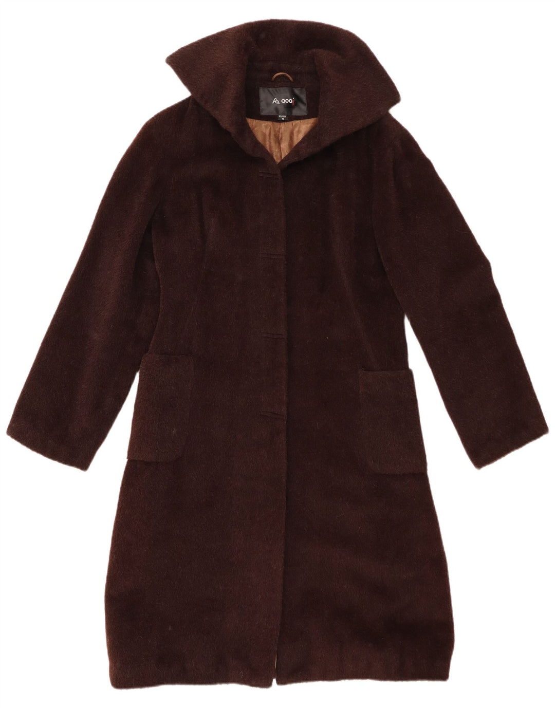 Vintage Damen Kunstfellmantel EU 40 Mittelbraun