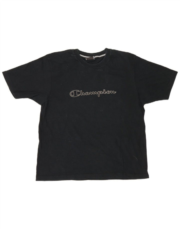 Champion Herren T-Shirt mit Grafik, mittelgroß, Schwarz