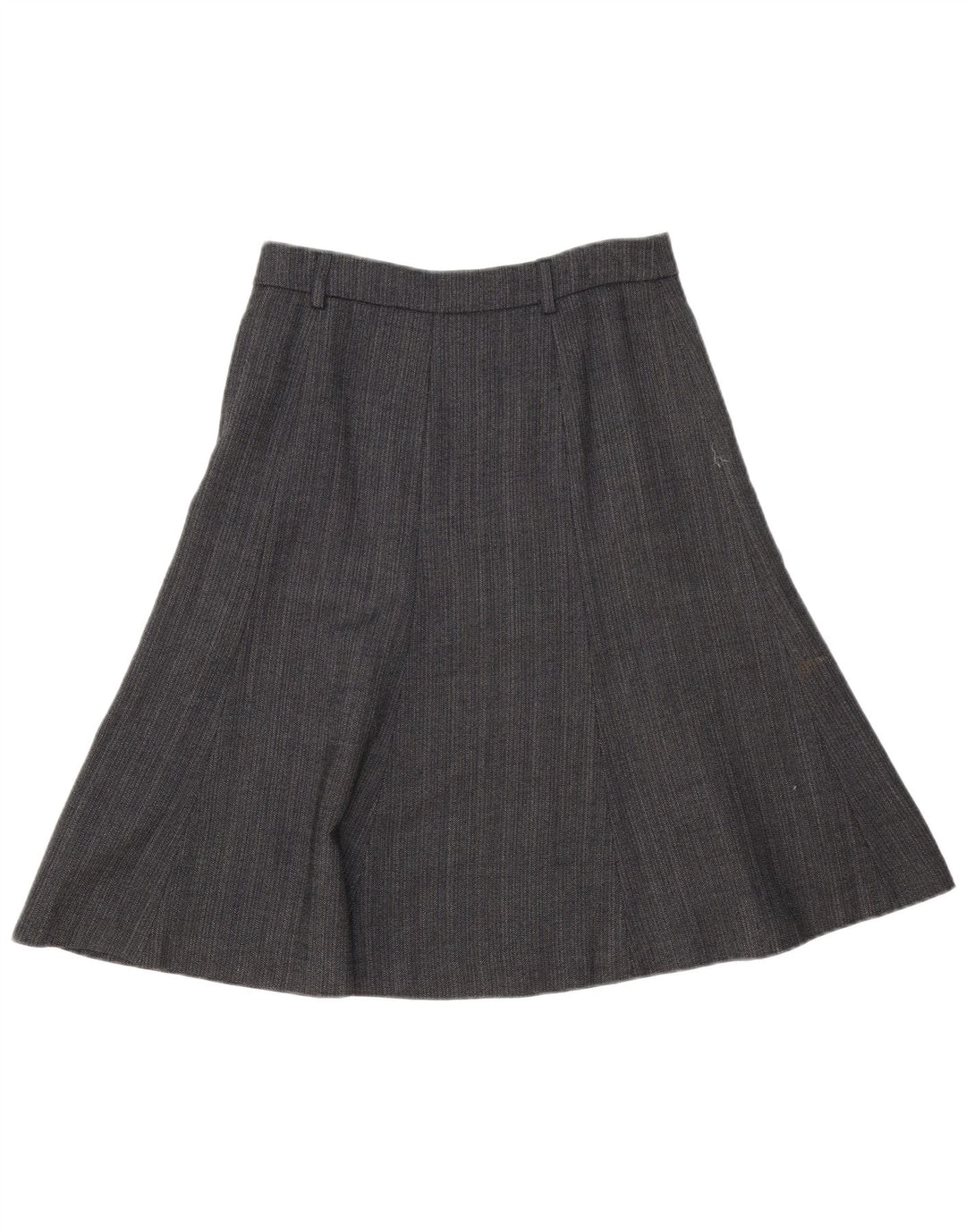 J. Crew Damen-A-Linien-Rock US 2 XS W28 Graue Wolle mit Fischgrätenmuster