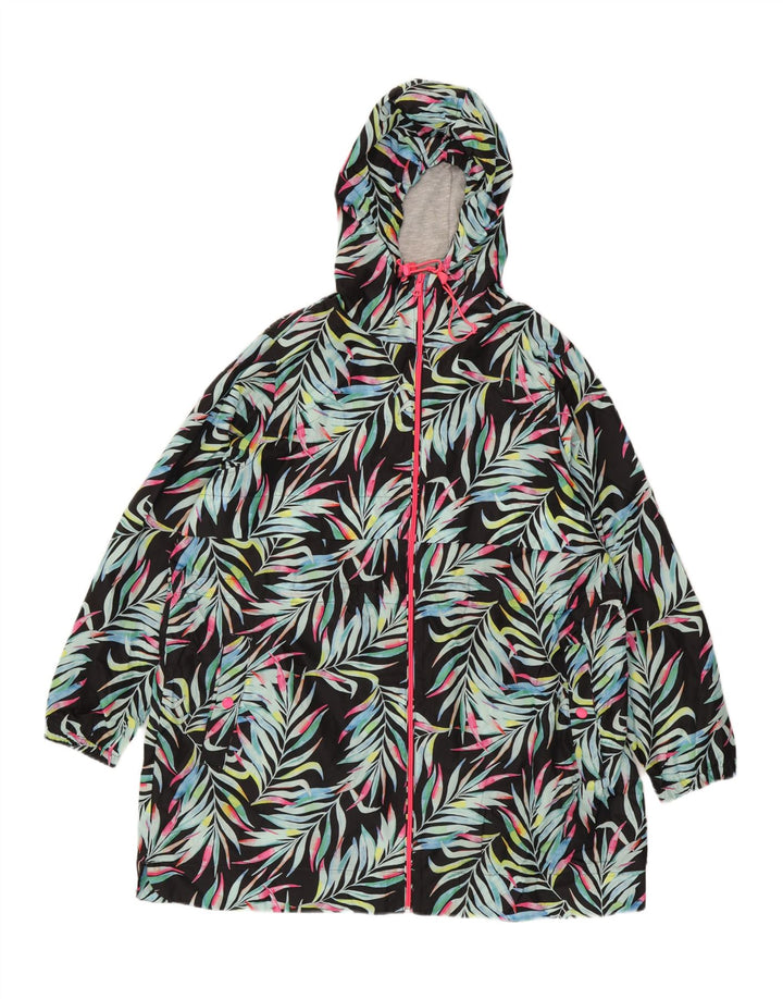Marks & Spencer Damen-Regenmantel mit Kapuze, UK 18, XL, mehrfarbig, Blumenmuster