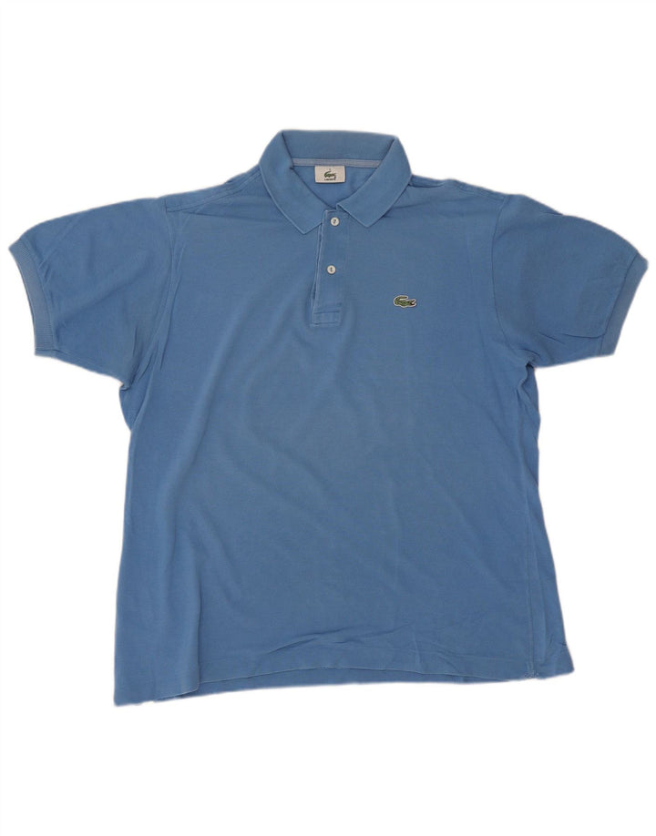 Lacoste Herren-Poloshirt, Größe 5, groß, blaue Baumwolle