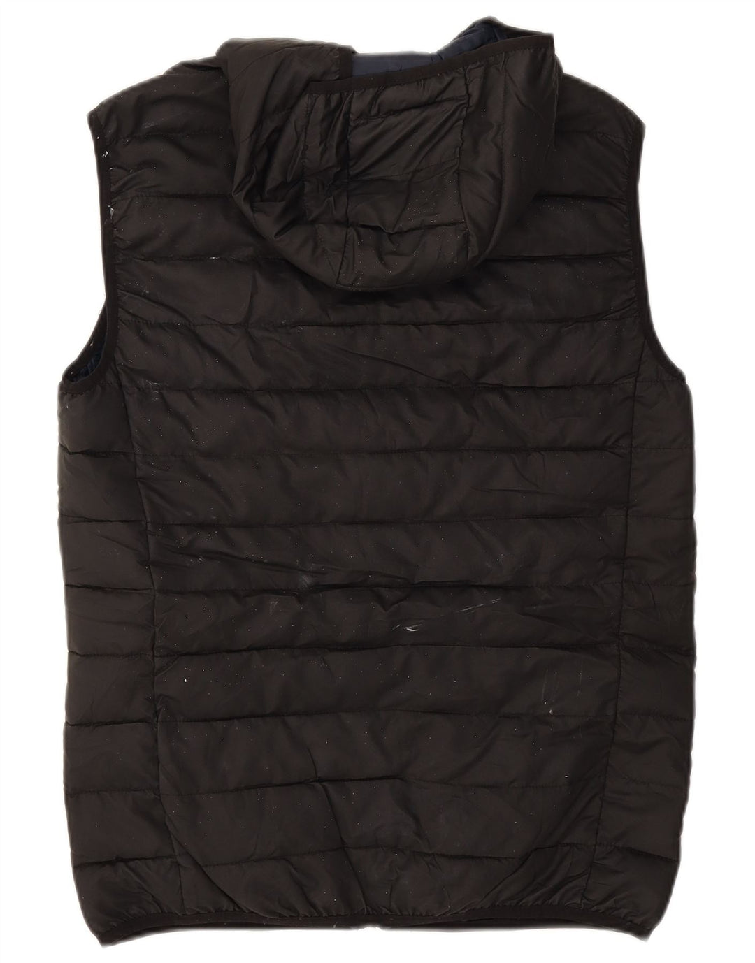 Zara Herren-Weste mit Kapuze, gepolstert, UK 40, Größe L, Schwarz, Polyester