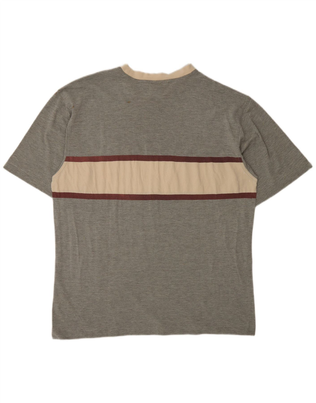 Puma Herren-T-Shirt-Oberteil aus mittelgrauer Colourblock-Baumwolle
