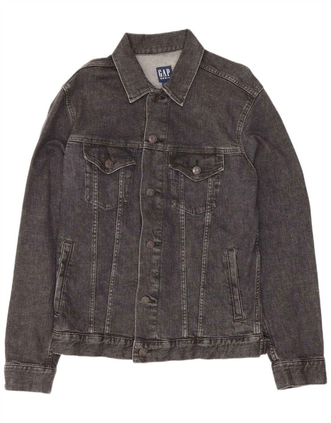 Gap Herren Jeansjacke UK 34 XS Graue Baumwolle