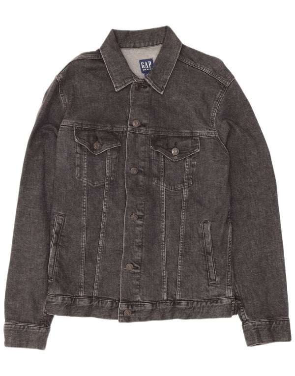 Gap Herren Jeansjacke UK 34 XS Graue Baumwolle