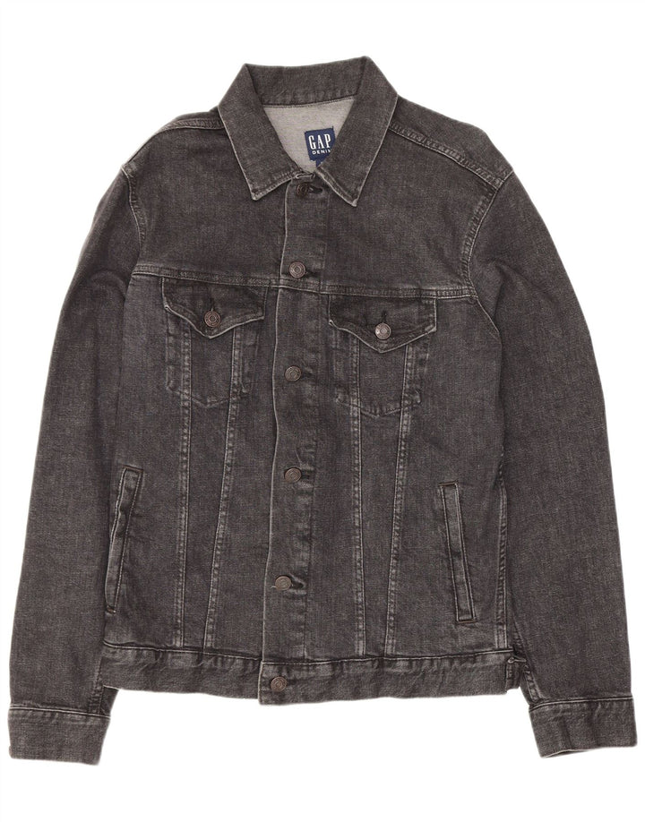 Gap Herren Jeansjacke UK 34 XS Graue Baumwolle