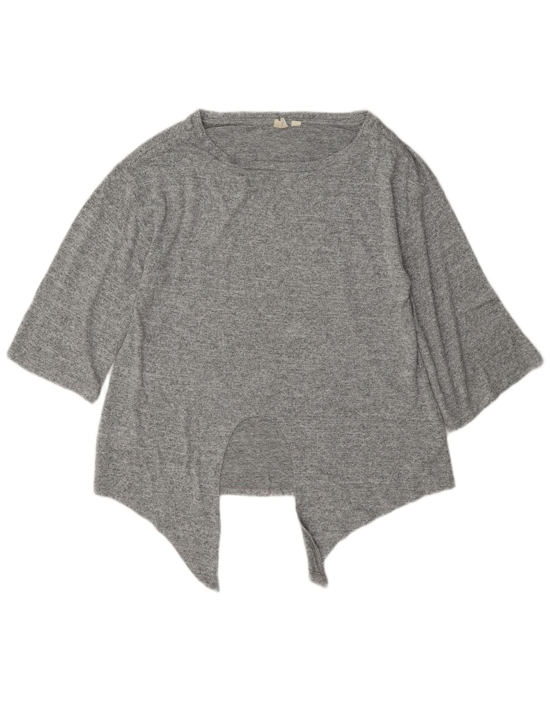 Gap Damen Übergroßes asymmetrisches Tunika-Oberteil UK 6 XS Grau meliertes Polyester