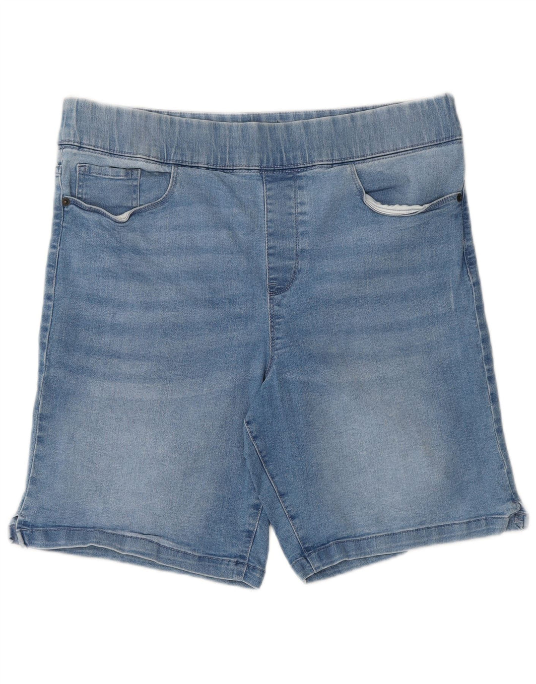 DKNY Damen Denim-Shorts, Größe L, W34, Blau, Baumwolle