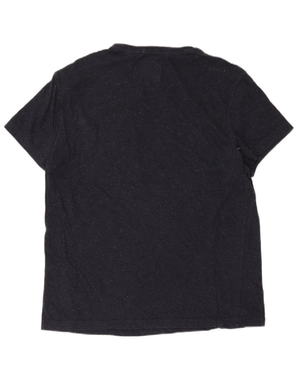 Jack Wills Herren-T-Shirt mit schmaler Passform, XL, marineblau gesprenkelte Baumwolle