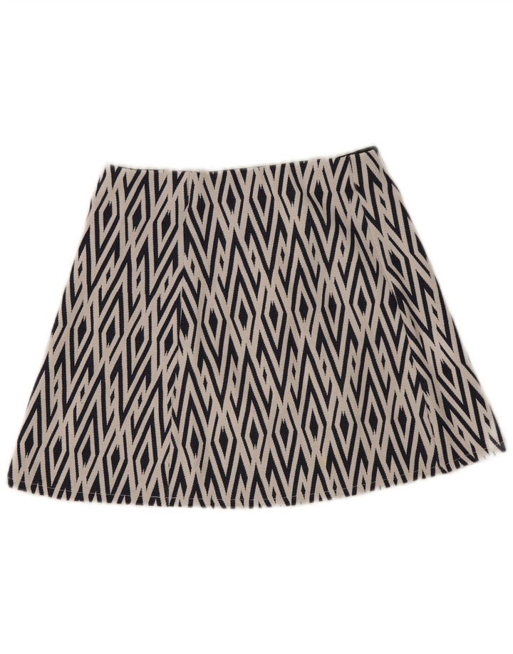 Zara Damen Trafaluc Minirock Medium W28 Marineblau Geometrisch
