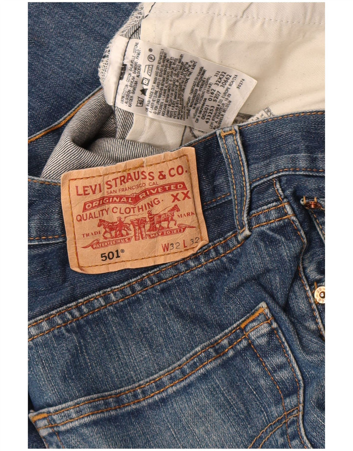 Levi's Herren 501 Straight Jeans W32 L32 Blaue Baumwolle
