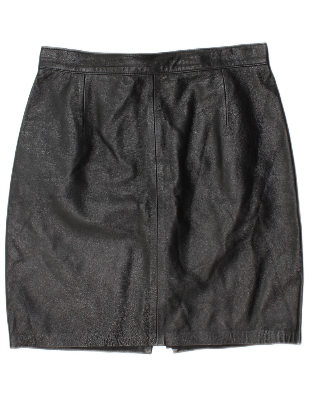 MARY ALBERT Damen Lederrock IT 44 Medium W28 Schwarzes Leder