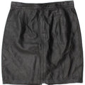 MARY ALBERT Damen Lederrock IT 44 Medium W28 Schwarzes Leder