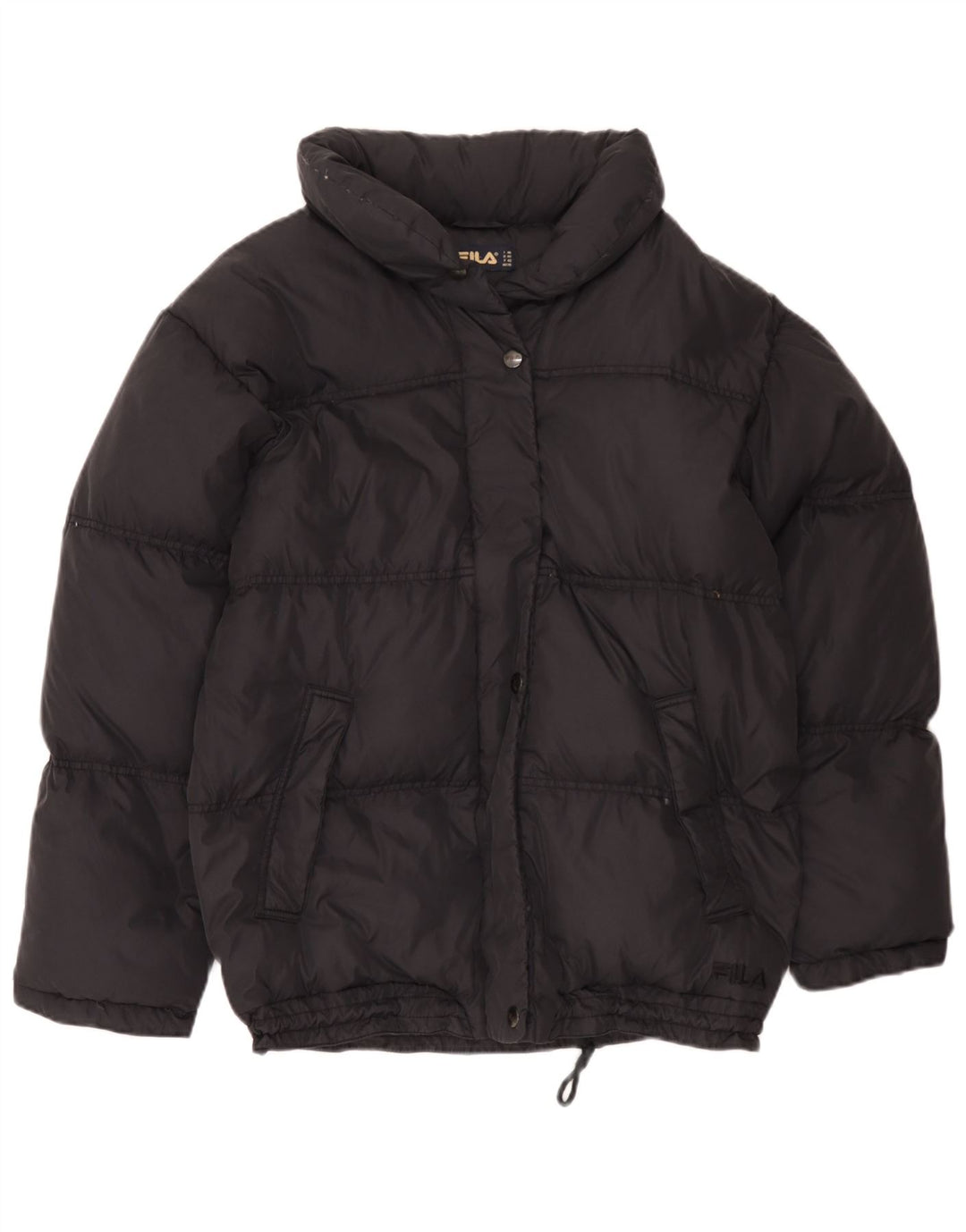 Fila Damen Wattierte Jacke mit Kapuze IT 46 Large Schwarz