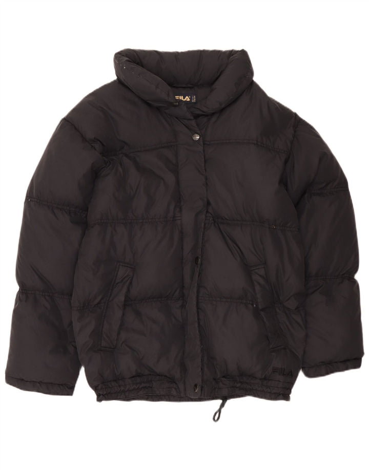 Fila Damen Wattierte Jacke mit Kapuze IT 46 Large Schwarz