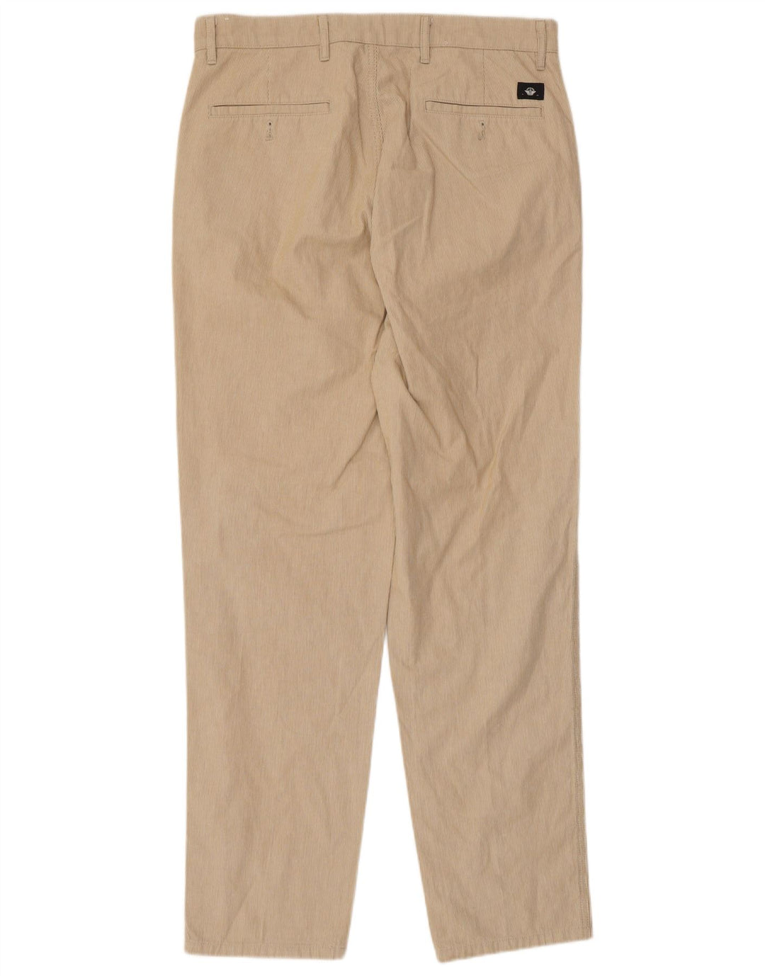 DOCKERS Herren Tapered Chino-Hose W32 L32 Beige Nadelstreifen-Baumwolle