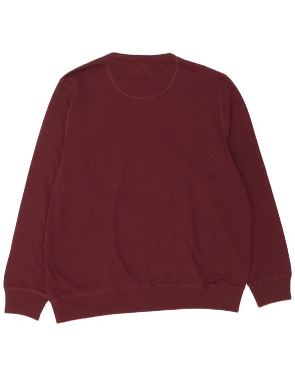Marks & Spencer Herren-Sweatshirt mit regulärer Passform, 2XL, Burgunderrot, Baumwolle