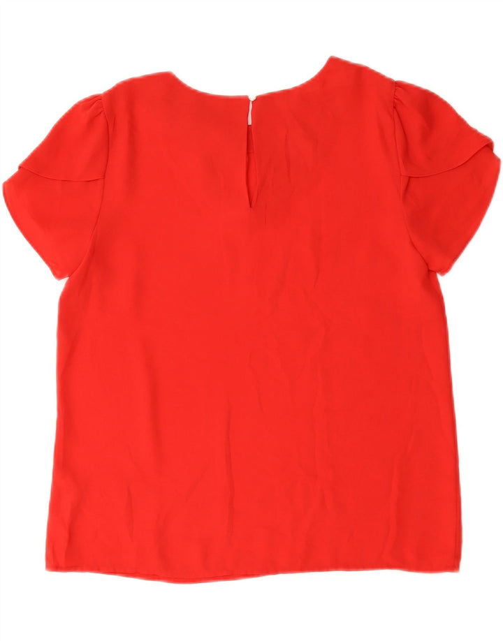 Oasis Damen-Blusenoberteil UK 10 Small Rot Polyester