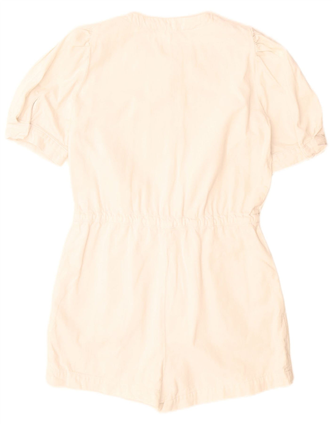 Zara Damen Playsuit UK 10 Small Weiße Baumwolle