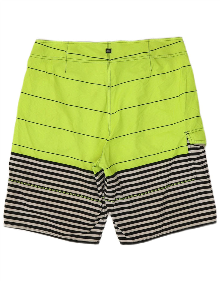 QUIKSILVER Herren-Badeshorts, groß, grün gestreift, Polyester