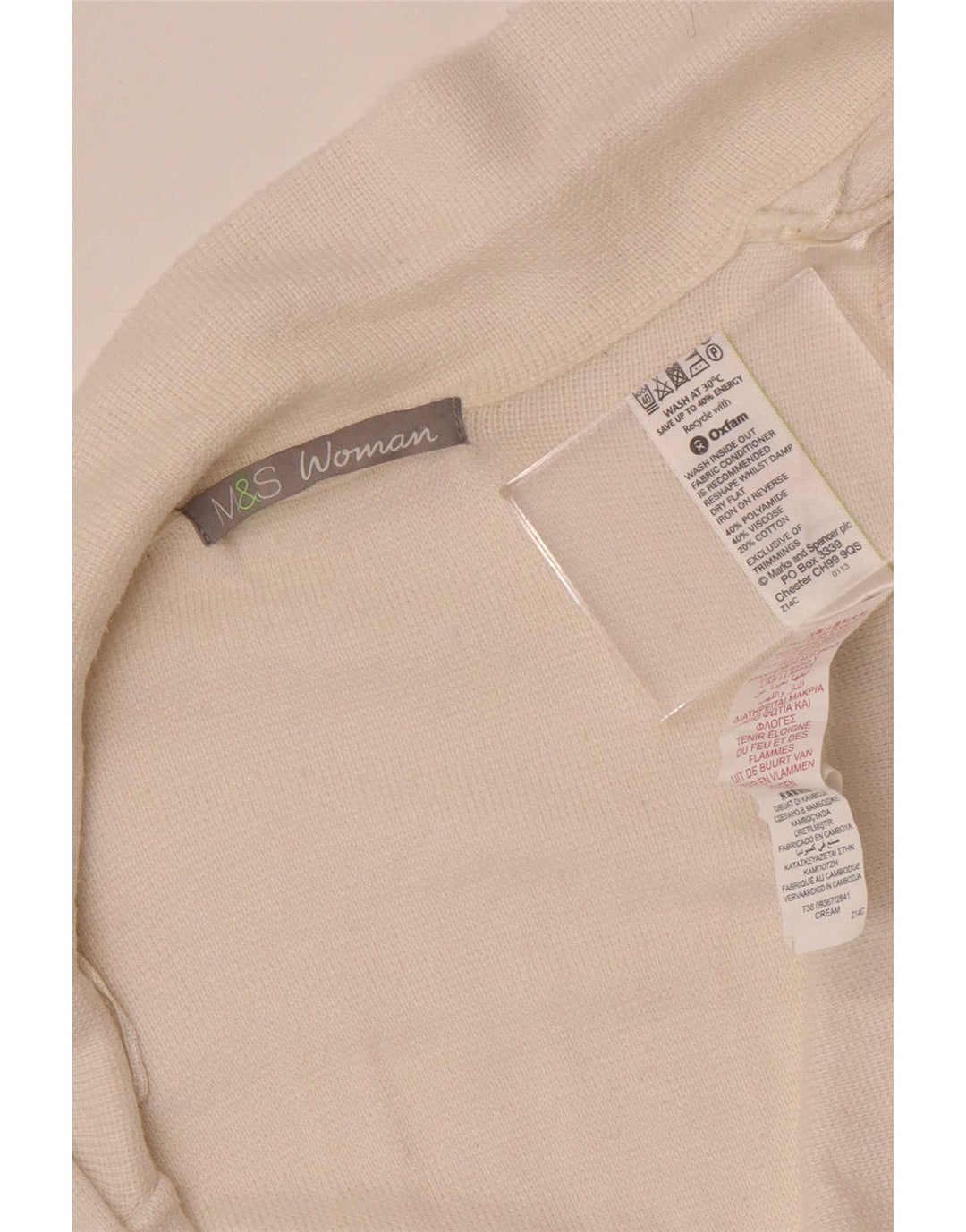 Marks & Spencer Offener Damen-Cardigan-Pullover UK 14 Medium Beige Polyamid