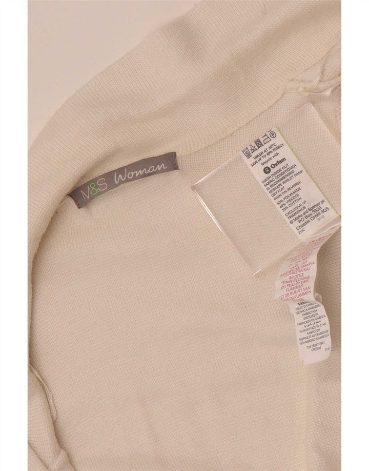 Marks & Spencer Offener Damen-Cardigan-Pullover UK 14 Medium Beige Polyamid
