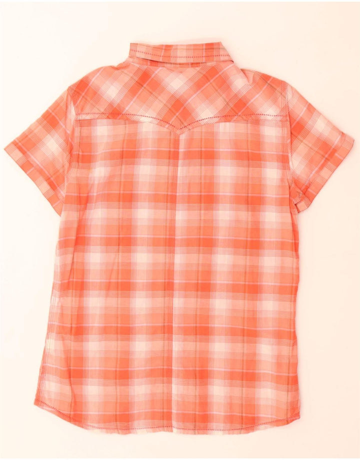 WRANGLER Damen Kurzarmhemd UK 18 XL Rosa kariert