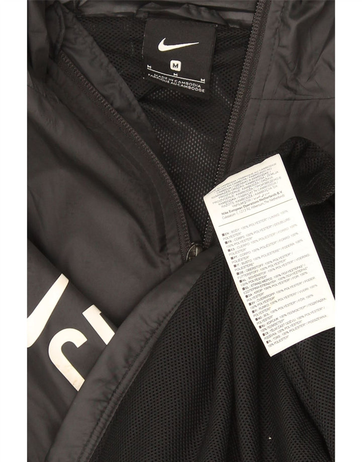 Nike Herren CR7 Graphic Kapuzen-Regenjacke UK 38 Mittelschwarzes Polyester