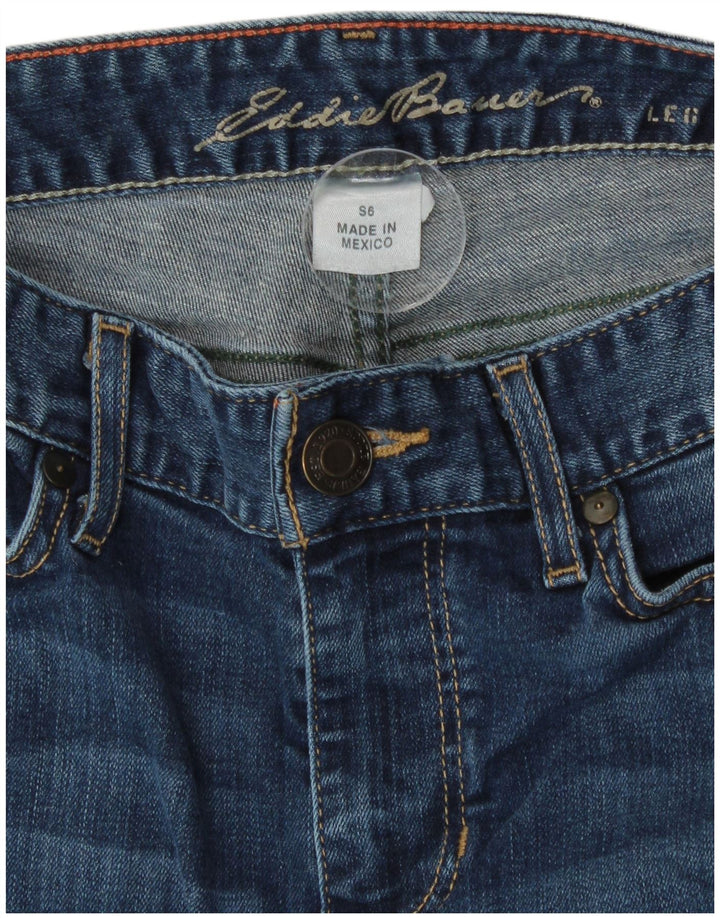 Eddie Bauer Damen Curvy Bootcut Jeans US 6 Medium W28 L30 Blaue Baumwolle