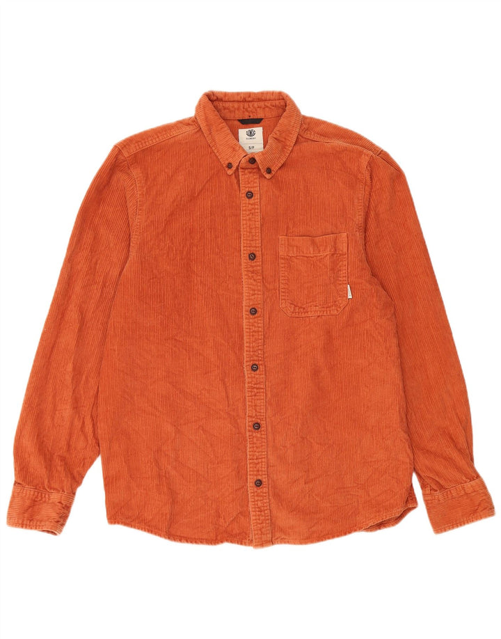 Element Herren Cordhemd Small Orange Baumwolle