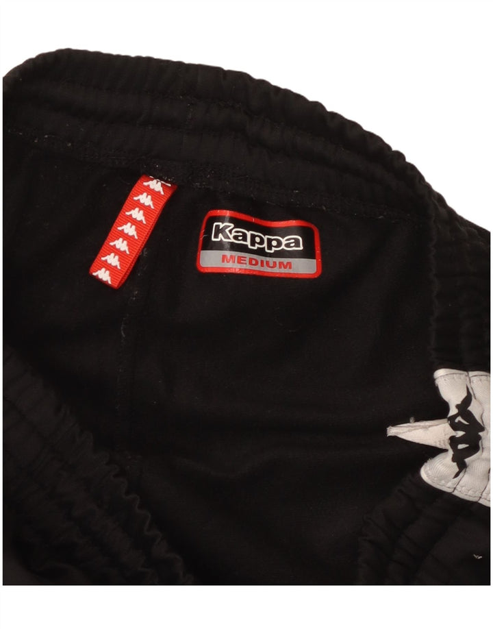 Kappa Herren-Trainingshose mit Grafik, Mittelschwarz, Farbblock-Polyester
