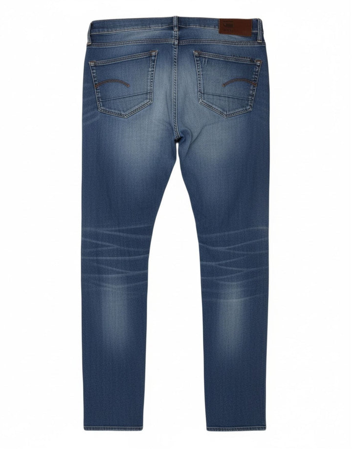 G-STAR Mens Slim Jeans W34 L36 Blue Cotton