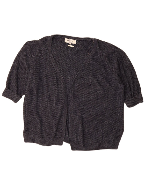 Fat Face Damen-Strickjacke, übergroß, 3/4-Ärmel, offen, UK 18, XL, Grau