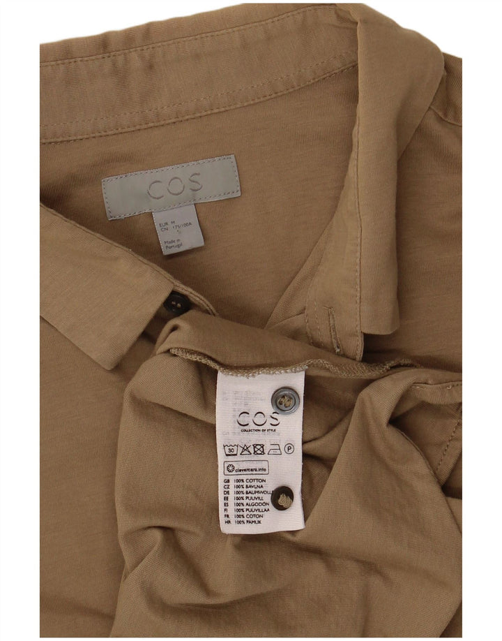 Cos Herrenhemd aus mittlerer Khaki-Baumwolle