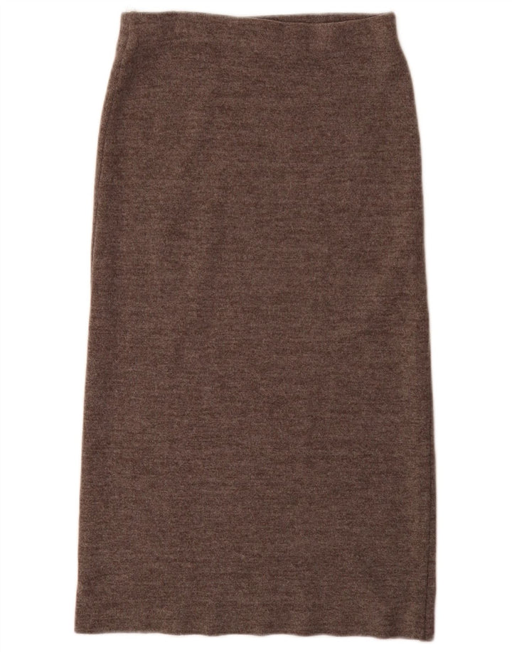 Zara Damen Strick-Midirock UK 8 Small W26 Braun