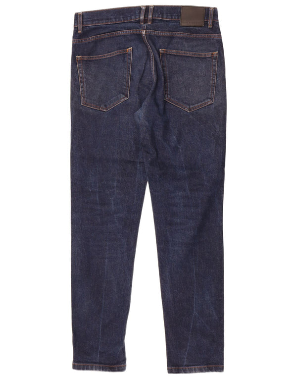 Zara Herren Slim Jeans EU 42 Large W32 L31 Marineblau Baumwolle