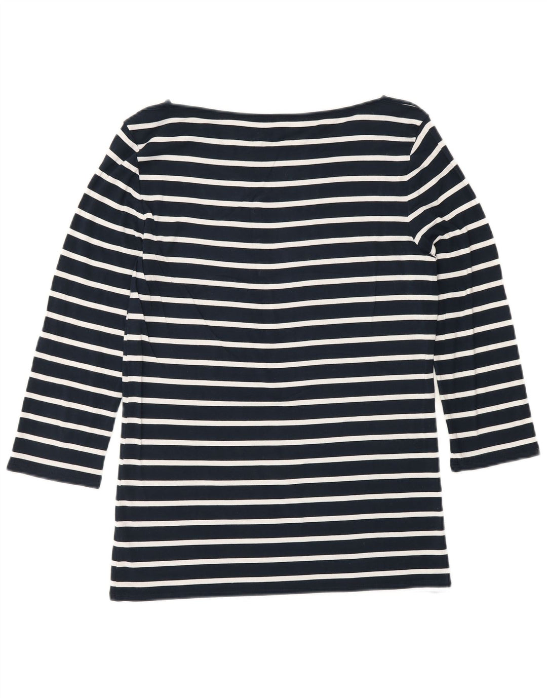 Tommy Hilfiger Damen-Top mit 3/4-Ärmeln, Größe S, Marineblau, gestreift