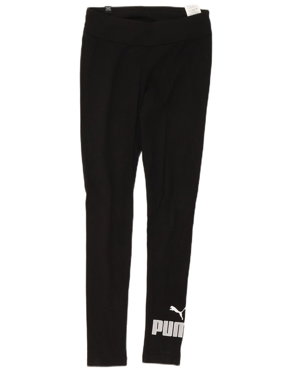 Puma Damen Graphic Leggings UK 4 XS Schwarz Baumwolle