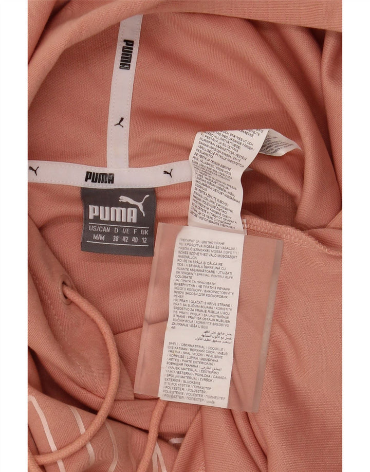 PUMA Damen Oversize Crop Graphic Hoodie Pullover UK 12 Mittelrosa