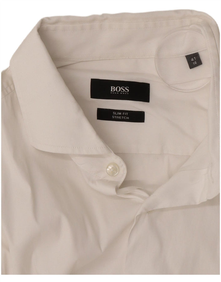Hugo Boss Herren Slim Fit Hemd Größe 41 16 Large Weiß