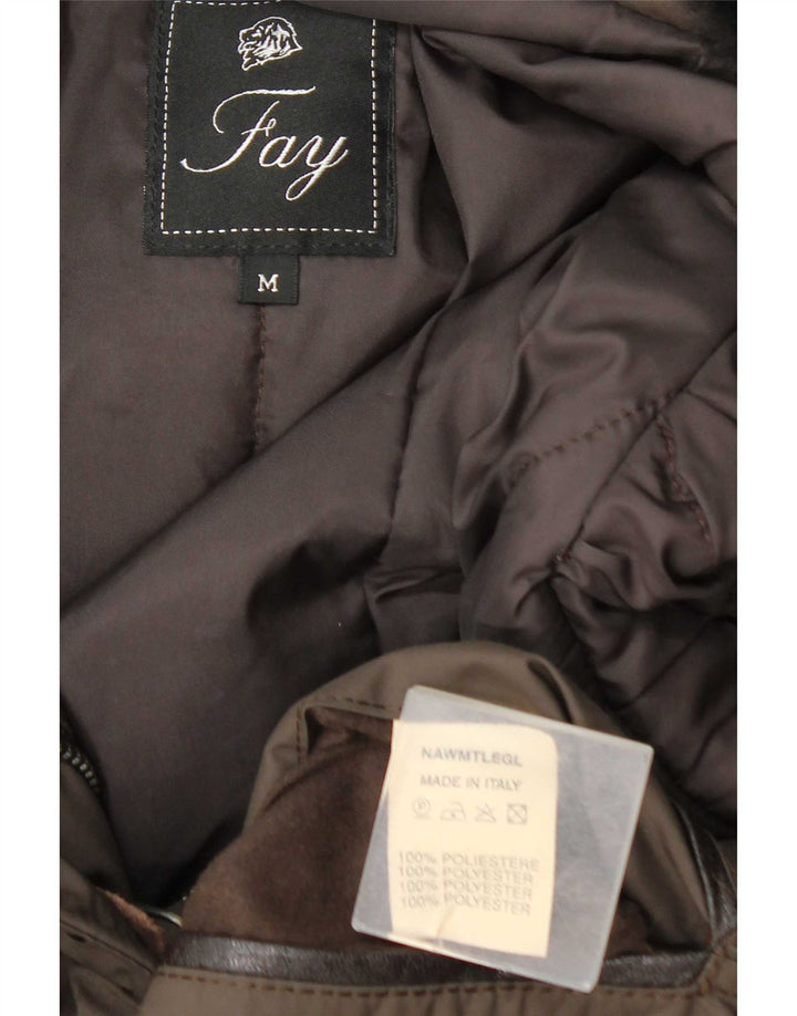 Fay Wattierter Damenmantel UK 14 Mittelbraunes Polyester