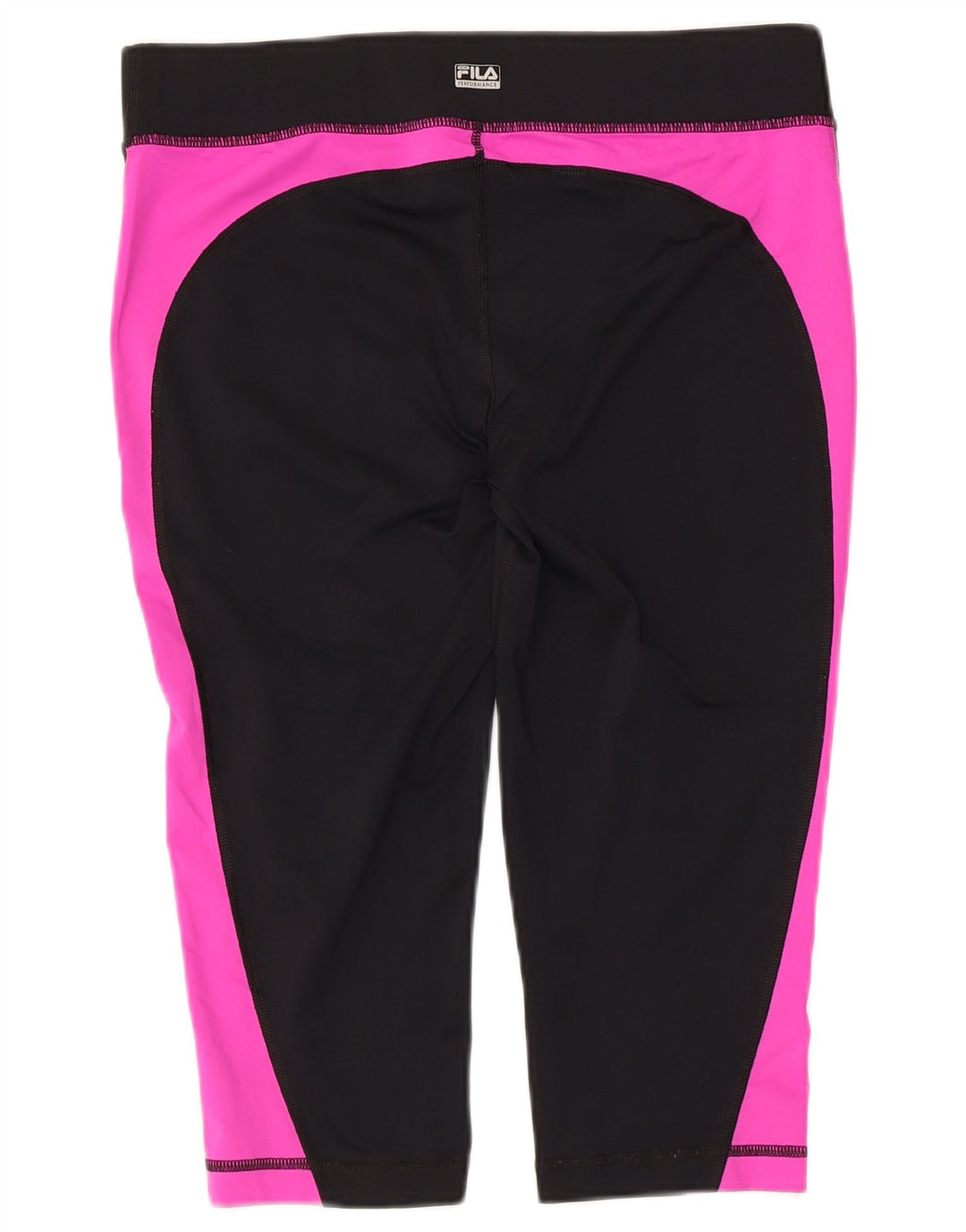 Fila Damen Capri-Leggings UK 14 Mittelschwarzes Colourblock-Polyester