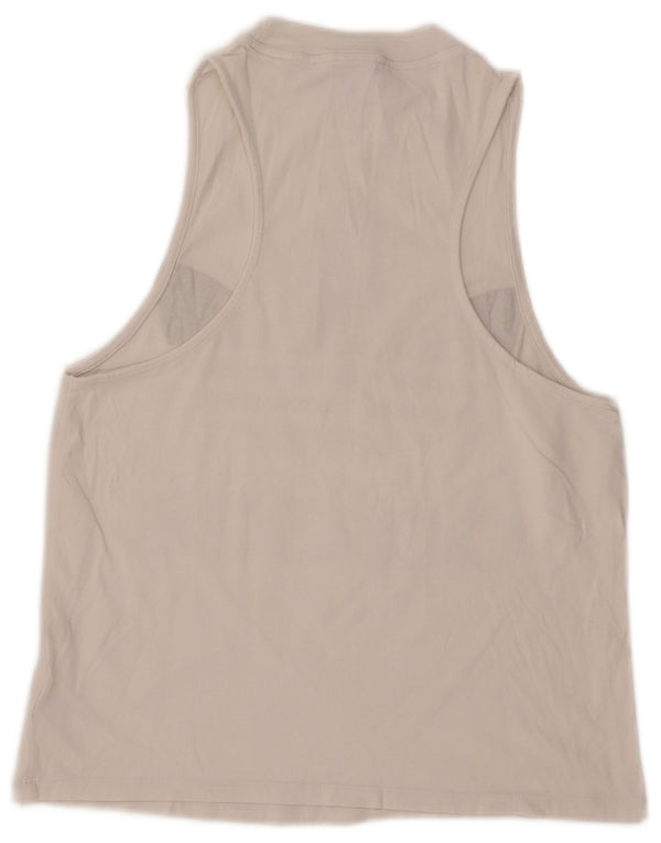 Adidas Damen Graphic Vest Top UK 12 Mittelweiße Baumwolle